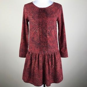 Zara Orange Leopard Print Mini Dress Size S 4 6 Pleated Y2K Trendy Holiday Cute